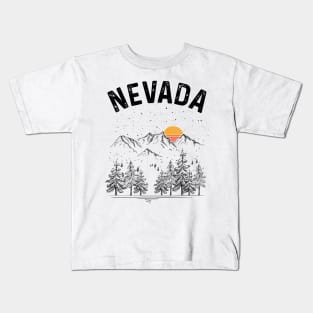 Nevada State Vintage Retro Kids T-Shirt